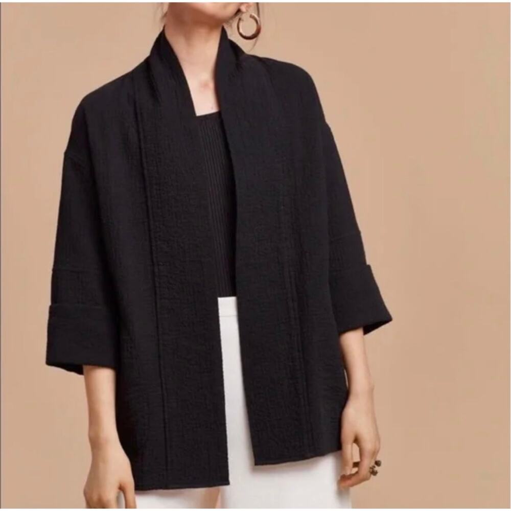 Aritzia Wilfred Lenglen Jacket Open Front Blazer Black Women's Size Medium